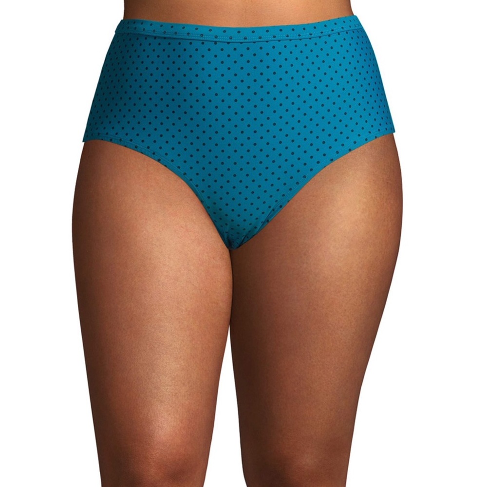 Time & Tru Plus Size Polka Dot Bikini Bottoms